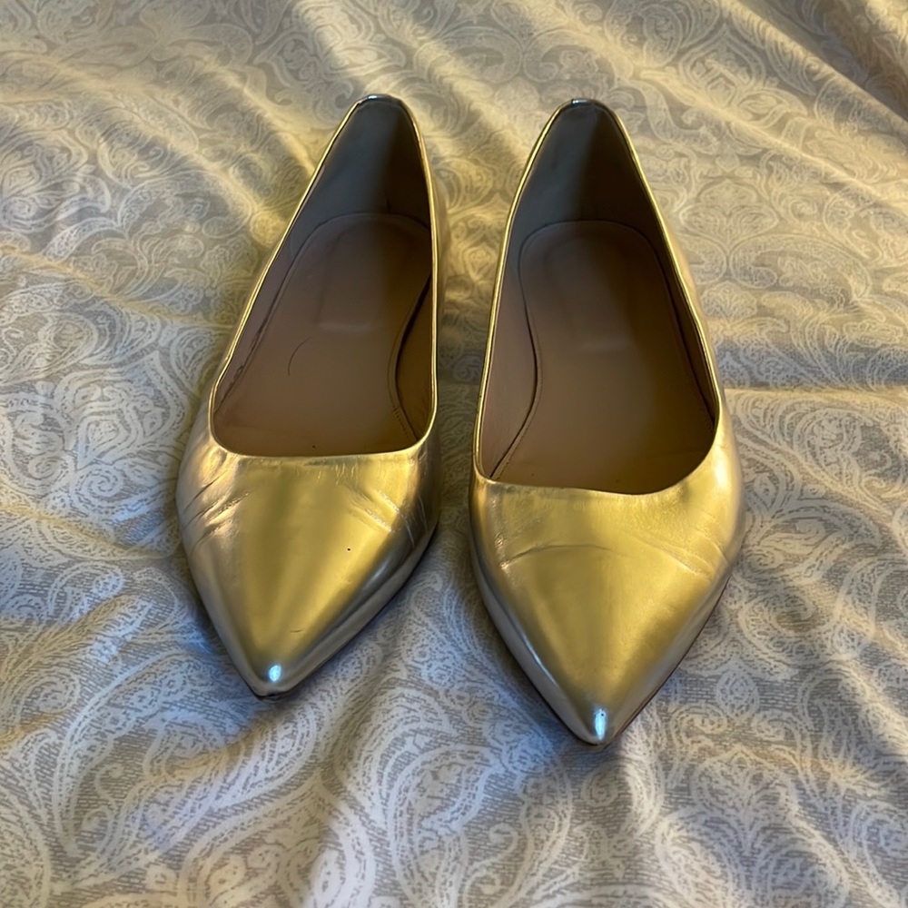 Light Gold j crew flats